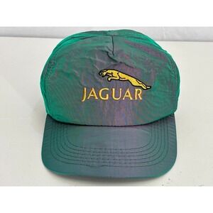 Jaguar Baseball Hat Cap Mens Green Blue Strapback USA Made Products Fluorescent
